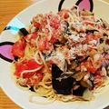 み～まゆ's cooksnap of when they made ズッキーニと茄子を使った簡単夏野菜パスタ.
