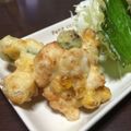 貴恵ママ's cooksnap of when they made コーンとオクラと胸肉のもっちりかき揚げ♪.