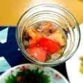 賢くんママ's cooksnap of when they made 簡単！トマトとたまねぎのもずく酢マリネ風.