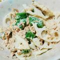 ピアノキッチン's cooksnap of when they made **れんこんとおくらのねばねばサラダ**.