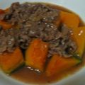 クック鳩゜'s cooksnap of when they made かぼちゃの牛肉あんかけ☆.