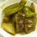 由芽15's cooksnap of when they made 茄子と甘長唐辛子のめんつゆ煮.