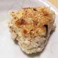 ももがき's cooksnap of when they made 塩サバ焼きおにぎり ♪.