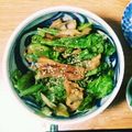 lady_kama's cooksnap of when they made 豚バラとサニーレタスのピリ辛まぜご飯.