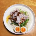 マナとエミ's cooksnap of when they made 食べるラー油で、豚しゃぶ豆乳そうめん.