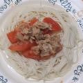 きらり流れ星's cooksnap of when they made トマト＆ツナのぶっかけそうめん.