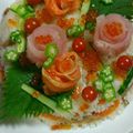 ちびっことんとん's cooksnap of when they made 簡単☆お寿司ケーキ☆.