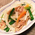 まめ39's cooksnap of when they made 簡単☆豚バラもやしにら炒め.