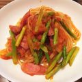 miya5☆'s cooksnap of when they made 完熟トマトのパスタ(*^^*).