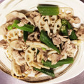 maiko〜's cooksnap of when they made 豚肉とオクラとレンコンの柚子胡椒炒め.