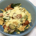 クックI6NLMD☆'s cooksnap of when they made 卵とウインナーとレタスのチーズ焼き♡.