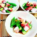 SP♪'s cooksnap of when they made タコとオクラのわさび醤油.
