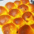 のぶよっしー's cooksnap of when they made かぼちゃちぎりパンホワイトチョコ入り.