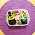 komutatata's cooksnap of when they made 野沢菜とスクランブルエッグのおにぎり☆.
