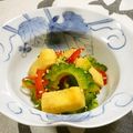 Haru Haru's cooksnap of when they made ゴーヤとカラーピーマンのごま油香る和え物.