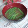 ぽっぽぺぺ's cooksnap of when they made 【おみそ汁】モロッコいんげんのお味噌汁.