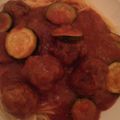 げーはー☆'s cooksnap of when they made 肉だんごとズッキーニのトマト煮.