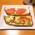 ❁Abake❁'s cooksnap of when they made サーモンとチーズのトースト☆柚子胡椒風味.