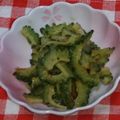 みゆwaco 's cooksnap of when they made 簡単粉チーズでゴーヤ炒め☆.