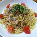 ミセスポット's cooksnap of when they made 簡単！青じそ＆ツナの冷製パスタ.