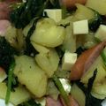 黄金の輝き亭's cooksnap of when they made チーズ入り！じゃがいも&ほうれん草炒め.