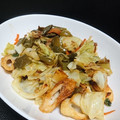 ☆ちゅうそん☆'s cooksnap of when they made 簡単☆春キャベツと竹輪の野菜炒め.