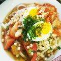 パペパピ's cooksnap of when they made トマトとキムチうどん.