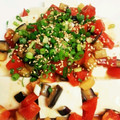 natsu_i's cooksnap of when they made なすとトマトのっけ冷奴サラダ♪.