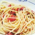 にわとりホリデー's cooksnap of when they made 胡麻油香る♡梅とツナのえのきパスタ★.