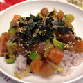 ミニオレンジ☆'s cooksnap of when they made マグロでアヒポキ丼♪〜柚子胡椒風味〜.
