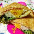 ぽちこ（マイ）'s cooksnap of when they made マヨ昆布茶で☆ハムエッグのホットサンド.