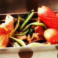 ﾁｲﾁｬﾝﾏﾏ's cooksnap of when they made 砂肝と椎茸と小松菜のにんにく醤油炒め☆.