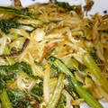 大森ヨーグルト's cooksnap of when they made 小松菜ともやしと油揚げの炒め物.