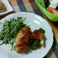 せいん's cooksnap of when they made 万願寺とうがらしのささみ巻き.
