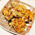 しののんpw's cooksnap of when they made 混ぜて簡単モチッ♪梅納豆チーズのお焼き.