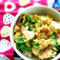 賢くんママ's cooksnap of when they made ❝豆腐と豚肉❞で超～簡単❢　卵とじ丼❤.