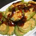 ＊葉っぱちゃん＊'s cooksnap of when they made ゴーヤのつくね詰め焼き.