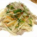 ゆきえまる's cooksnap of when they made 野菜たっぷり♪水菜とモヤシの焼きビーフン.