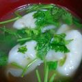 ぴっちぃ♪'s cooksnap of when they made 【餃子の王将】パクチーたっぷり餃子スープ.
