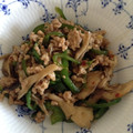 くりりん３'s cooksnap of when they made ひき肉とピーマンのオイスターソース炒め.