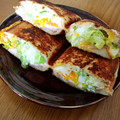 ぽちこ（マイ）'s cooksnap of when they made マヨのみで旨し☆ハムエッグのホットサンド.