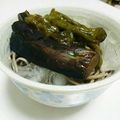 sakipuuu's cooksnap of when they made 茄子とピーマンの冷やし煮浸しそば.