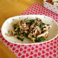 komutatata's cooksnap of when they made セロリの葉と豚こまいため.