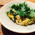 kaokaofood's cooksnap of when they made しらすとパクチーの卵炒め.