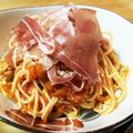 otak's cooksnap of when they made 生ハムとトマトの冷製パスタ☆.