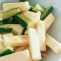 yewkiny's cooksnap of when they made 長いもとキュウリの酢みそ和え.