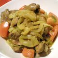 mi◎kitchen's cooksnap of when they made 鶏レバーと鶏のハート　ニンニクとトマト炒.