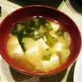 chiko87's cooksnap of when they made わかめと油揚げの味噌汁♪.