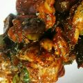 ペコポコ15's cooksnap of when they made 鶏肉と夏野菜のカレー焼き.