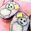 よっしー0332's cooksnap of when they made 飾り巻き寿司 雪だるま 海苔巻き.